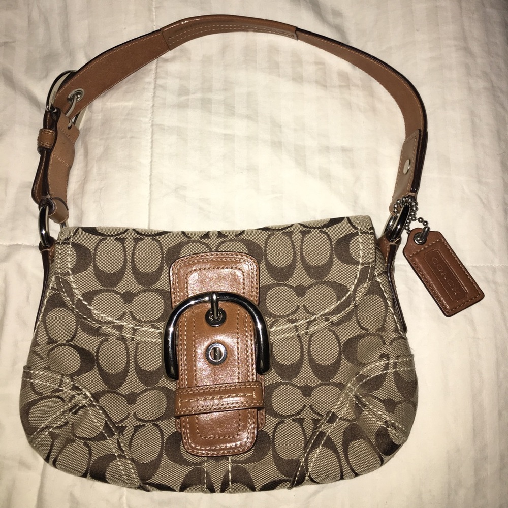 COACH Khaki Signature Small Soho Shoulder bag-NWOT
